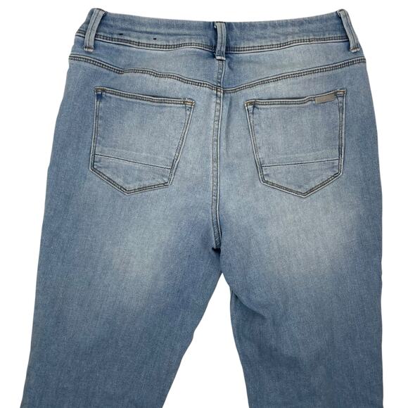 Chico's So Slimming Girlfriend Destructed Crop Jeans Light Wash Size 00 - Picture 7 of 11